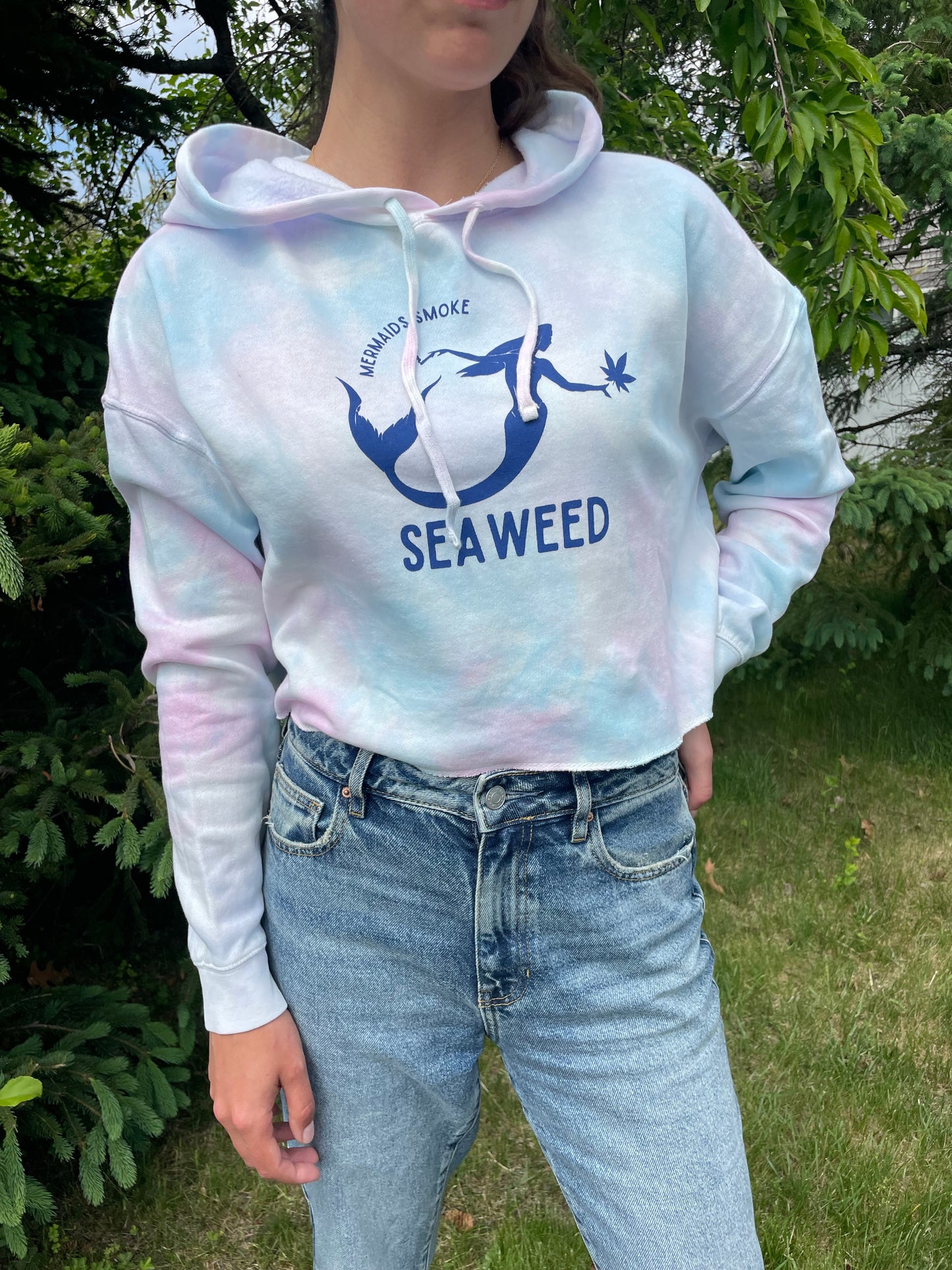 Tie Dye Cropped Hoodie