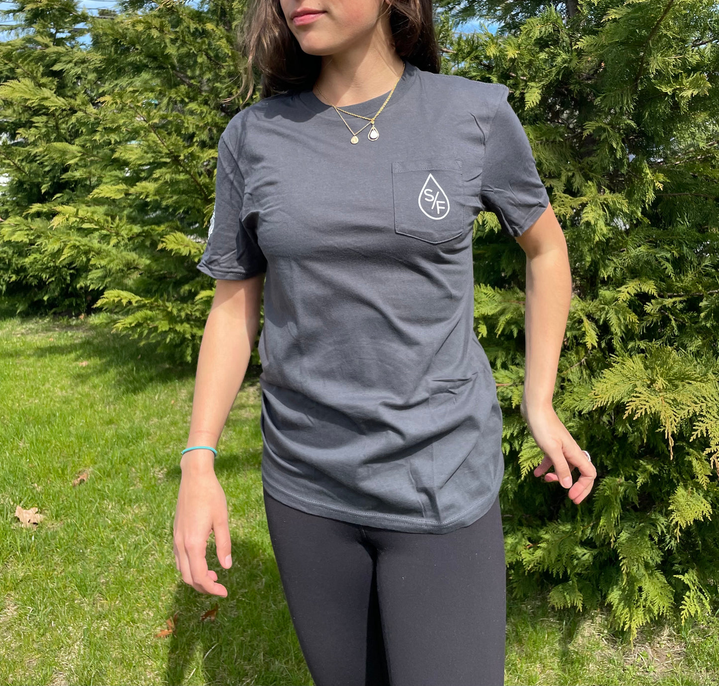 Dark Grey Pocket Tee