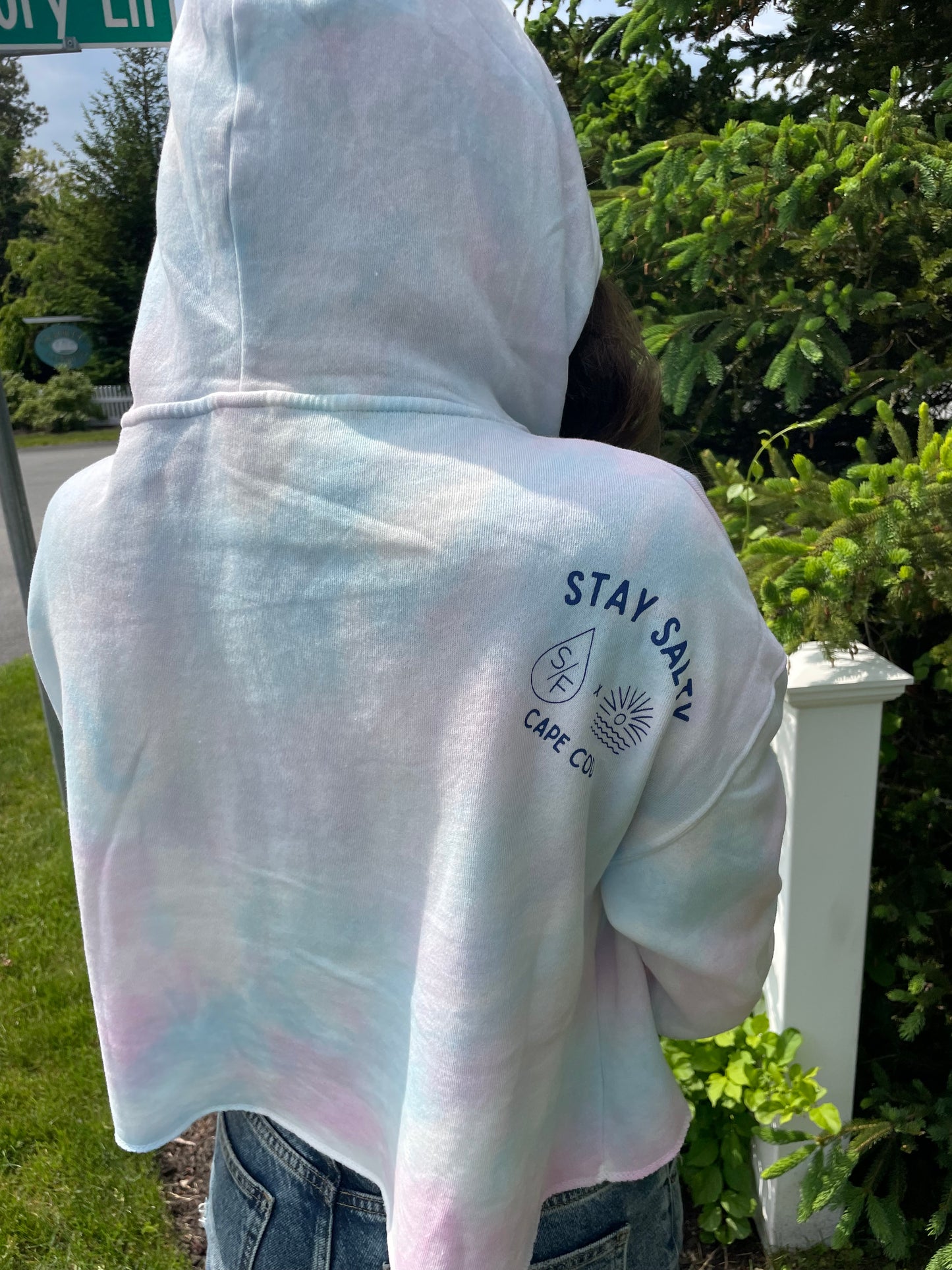 Tie Dye Cropped Hoodie