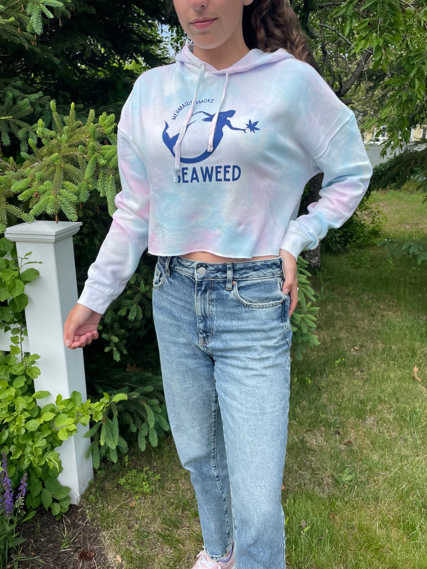 Tie Dye Cropped Hoodie